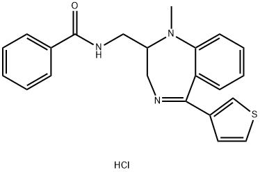 Benzamide, N-((2,3-dihydro-1-methyl-5-(3-thienyl)-1H-1,4-benzodiazepin -2-yl)methyl)-, monohydrochloride