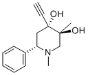 cis-1,3-Dimethyl-4-ethynyl-6-phenyl-3,4-piperidinediol Structural