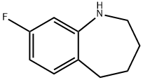 8-FLUORO-2,3,4,5-TETRAHYDRO-1H-BENZO[B]AZEPINE HYDROCHLORIDE Structural