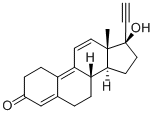 17-Hydroxy-19-nor-17alpha-pregna-4,9,11-trien-20-yn-3-one Structural