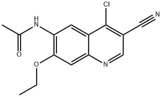 n-(4-Chloro-3-cyano-7-ethoxy-6-quinolinyl) acetamide  Structural