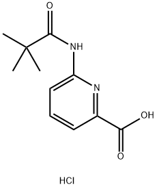 6-(2,2-DIMETHYL-PROPIONYLAMINO)-PYRIDINE-2-CARBOXYLIC ACID HYDROCHLORIDE Structural