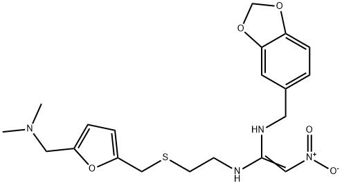 N-(1,3-benzodioxol-5-ylmethyl)-N'-[2-[[5-[(dimethylamino)methyl]furfuryl]thio]ethyl]-2-nitrovinylidenediamine 