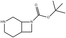 tert-butyl 3,8-diazabicyclo[4.2.0]octane-8-carboxylate Structural