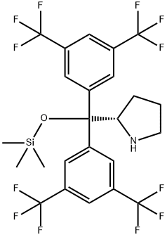 (S)-2-[(Bis(3,5-bis(trifluoromethyl)phenyl)trimethylsilanyloxy)methyl]pyrrolidine,  (S)-2-[(Bis(3,5-bis(trifluoromethyl)phenyl)trimethylsilyloxy)methyl]pyrrolidine,  (S)-α,α-[3,5-Bis(trifluoromethyl)phenyl]prolinol  trimethylsilyl  ether Structural