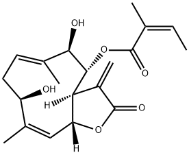 2-Butenoic acid, 2-methyl-, 2,3,3a,4,5,8,9,11a-octahydro-5,9-dihydroxy -6,10-dimethyl-3-methylene-2-oxocyclodeca(b)furan-4-yl ester, (3aS-(3a R*,4S*(Z),5S*,6E,9S*,10Z,11aS*))-