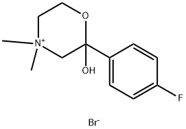 2-(4-FLUOROPHENYL)-2-HYDROXY-4,4-DIMETHYL-1,4-OXAZINAN-4-IUM BROMIDE Structural