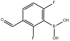 2,6-DIFLUORO-3-FORMYLPHENYLBORONIC ACID Structural