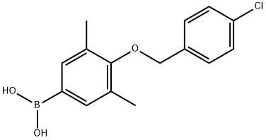 4-(4′-Chlorobenzyloxy)-3,5-dimethylphenylboronic acid Structural