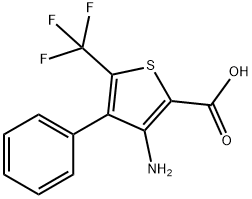 3-AMINO-4-PHENYL-5-(TRIFLUOROMETHYL)THIOPHENE-2-CARBOXYLIC ACID Structural