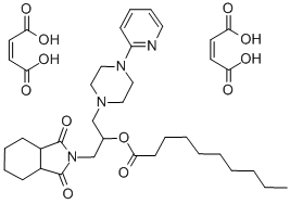 Decanoic acid, 1-((octahydro-1,3-dioxo-2H-isoindol-2-yl)methyl)-2-(4-( 2-pyridinyl)-1-piperazinyl)ethyl ester, (Z)-2-butenedioate (1:2)