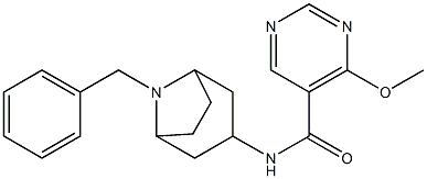 5-Pyrimidinecarboxamide, 4-methoxy-N-(8-(phenylmethyl)-8-azabicyclo(3. 2.1)oct-3-yl)-, exo- Structural