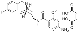 5-Pyrimidinecarboxamide, 2-amino-N-(8-(p-fluorobenzyl)-3-beta-nortropa nyl)-4-methoxy-, monomaleate