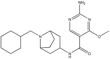 2-Amino-N-(8-(cyclohexylmethyl)-3-beta-nortropanyl)-4-methoxy-5-pyrimi dinecarboxamide Structural