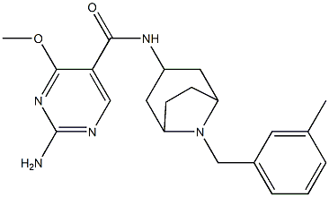 2-Amino-4-methoxy-N-(8-(m-methylbenzyl)-3-beta-nortropanyl)-5-pyrimidi necarboxamide