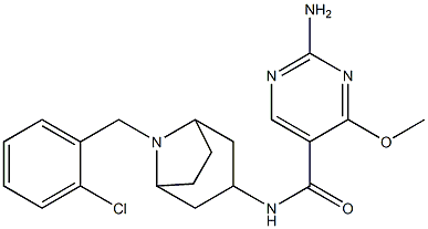 2-Amino-N-(8-(o-chlorobenzyl)-3-beta-nortropanyl)-4-methoxy-5-pyrimidi necarboxamide