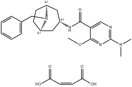 5-Pyrimidinecarboxamide, N-(8-benzyl-3-beta-nortropanyl)-2-(dimethylam ino)-4-methoxy-, monomaleate