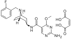 2-Amino-N-(8-(o-fluorobenzyl)-3-beta-nortropanyl)-4-methoxy-5-pyrimidi necarboxamide