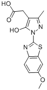 1H-Pyrazole-4-acetic acid, 5-hydroxy-1-(6-methoxy-2-benzothiazolyl)-3- methyl-