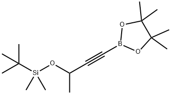 2-((3-TERT-BUTYLDIMETHYLSILYLOXY)-1-BUTYN-1-YL)-4,4,5,5-TETRAMETHYL-(1,3,2)DIOXABOROLANE Structural