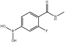 3-FLUORO-4-(METHYLCARBAMOYL)BENZENEBORONIC ACID Structural