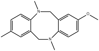 2-METHOXY-5,8,11-TRIMETHYL-5,6,11,12-TETRAHYDRO-DIBENZO[B,F][1,5]DIAZOCINE Structural