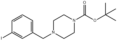 tert-Butyl 4-(3-iodobenzyl)tetrahydro-1(2H)-pyrazinecarboxylate Structural