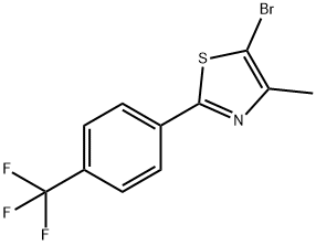 5-BROMO-4-METHYL-2-[4-(TRIFLUOROMETHYL)PHENYL]-1,3-THIAZOLE Structural