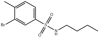 N-BUTYL 3-BROMO-4-METHYLBENZENESULFONAMIDE Structural