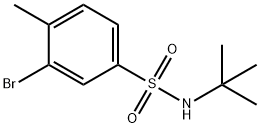 N-T-BUTYL 3-BROMO-4-METHYLBENZENESULFONAMIDE Structural