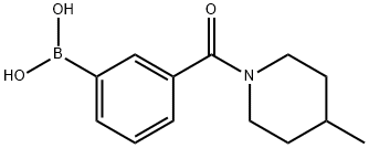 3-(4-METHYLPIPERIDINE-1-CARBONYL)PHENYLBORONIC ACID Structural