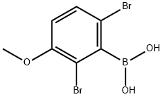 (2,6-DIBROMO-5-METHOXY)BENZENEBORONIC ACID Structural