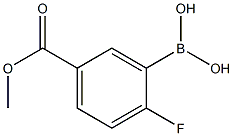 2-Fluoro-5-(methoxycarbonyl)phenylboronic acid Structural