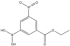 (3-ETHOXYCARBONYL-5-NITROPHENYL)BORONIC ACID Structural