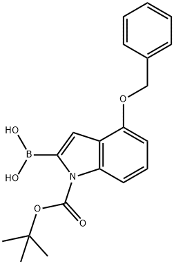 4-BENZYLOXY-1-TERT-BUTOXYCARBONYLINDOLE-2-BORONIC ACID Structural