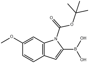 1-BOC-6-METHOXYINDOLE-2-BORONIC ACID Structural