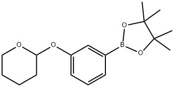 3-(TETRAHYDRO-2H-PYRAN-2-YLOXY)PHENYLBORONIC ACID PINACOL ESTER Structural