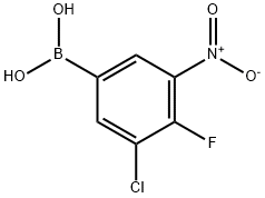 (3-CHLORO-4-FLUORO-5-NITRO)BENZENEBORONIC ACID Structural