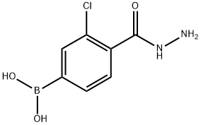 3-CHLORO-4-(HYDRAZINOCARBONYL)BENZENEBORONIC ACID Structural