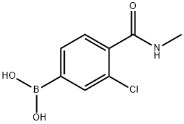 3-CHLORO-4-(N-METHYLCARBAMOYL)BENZENEBORONIC ACID Structural