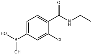 3-CHLORO-4-(N-ETHYLCARBAMOYL)BENZENEBORONIC ACID Structural