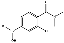 3-CHLORO-4-(N,N-DIMETHYLCARBAMOYL)BENZENEBORONIC ACID Structural