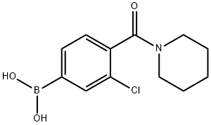 3-CHLORO-4-(PIPERIDINE-1-CARBONYL)PHENYLBORONIC ACID Structural