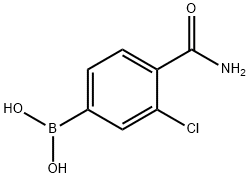 (4-AMINOCARBONYL-3-CHLORO)BENZENEBORONIC ACID Structural