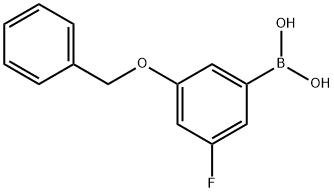 (3-BENZYLOXY-5-FLUORO)BENZENEBORONIC ACID Structural