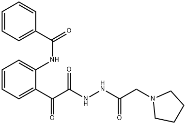 1-Pyrrolidineacetic acid, 2-((2-(benzoylamino)phenyl)oxoacetyl)hydrazi de