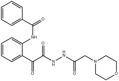 4-Morpholineacetic acid, 2-((2-(benzoylamino)phenyl)oxoacetyl)hydrazid e