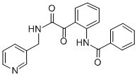 Benzeneacetamide, 2-(benzoylamino)-alpha-oxo-N-(3-pyridinylmethyl)- Structural