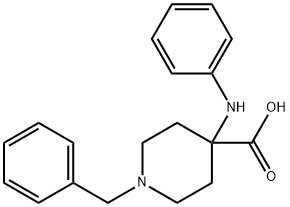 4-Anilino-1-benzyl-4-piperidinecarboxylic acid Structural