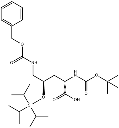 (2S,4R)-5-BENZYLOXYCARBONYLAMINO-2-TERT-BUTOXYCARBONYLAMINO-4-TRIISOPROPYLSILANYLOXY-PENTANOIC ACID